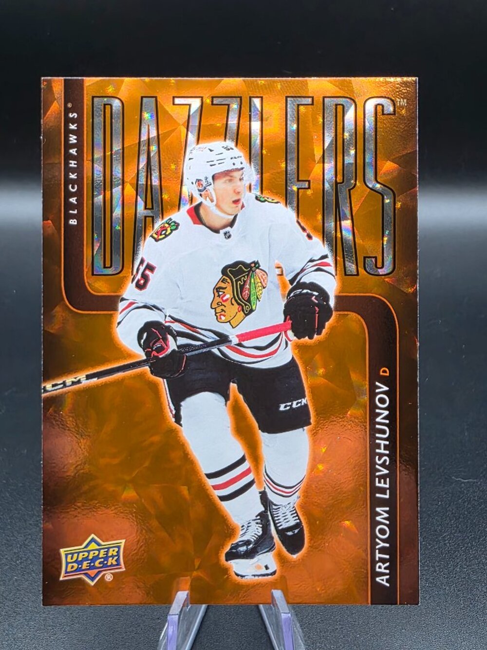 2025-26 Upper Deck Series 1 Artyom Levshunov Orange Dazzlers RC #DZ-26 Blackhaw
